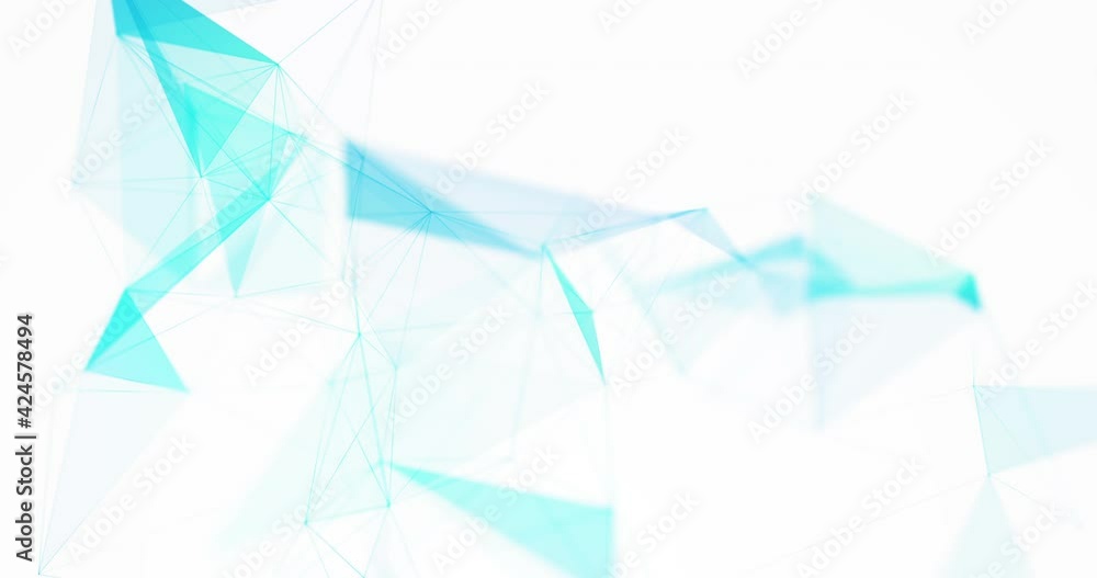 Poster abstract animation with plexus background shapes