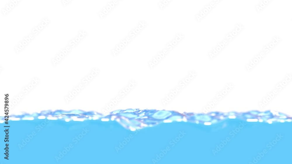 Poster realistic looping shallow depth of field 3d animation of the splashing water rendered in uhd