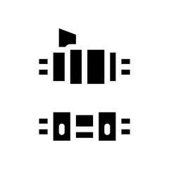 connected optical fiber glyph icon vector. connected optical fiber sign. isolated symbol illustration