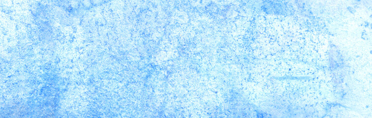 Fototapeta na wymiar Abstract art background blue liquid paint watercolor technique hand drawn illustration