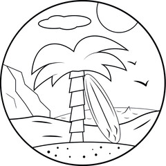 Summer sport, beach activity on transparent background