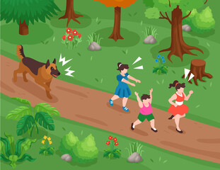 Naklejka premium Kids Running Background