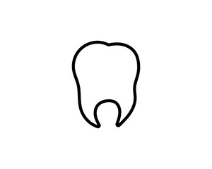 tooth icon, teeth icon vector, in trendy flat style isolated on white background.