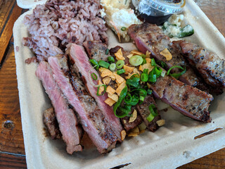 Medium Rare Prime Rib with aju sauce