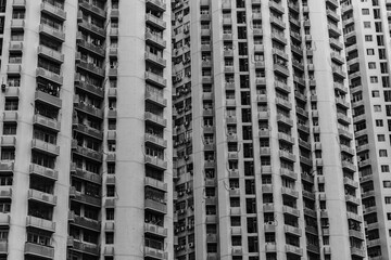 SHENZHEN, CHINA, 02 JANUARY 2020: Enormous Block of flats in Shenzhen
