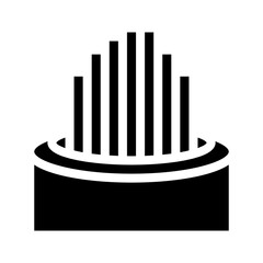 cable with conductors glyph icon vector. cable with conductors sign. isolated symbol illustration