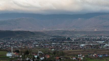 view of the city from the hill