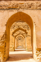 Fototapeta na wymiar Meknes Royal Stables of the romans, Morocco