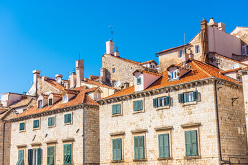Obraz premium Old buildings in Dubrovnik historice center, Croatia