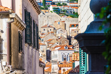 Fototapeta premium Street view of Dubrovnik old town, Croatia