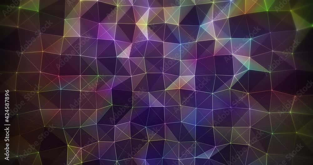 Poster Abstract animation with plexus background shapes