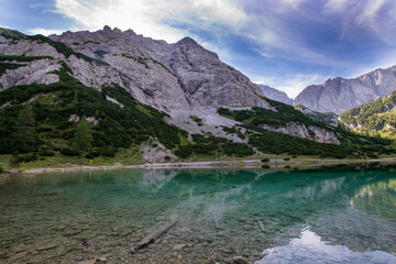 Fototapeta na wymiar scenery around Seebensee in the austiran alps (Ehrwald, Tyrol, Austria)