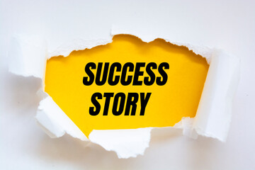 Text sign showing SUCCESS STORY