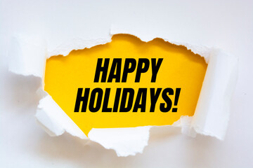 Text sign showing Happy Holidays