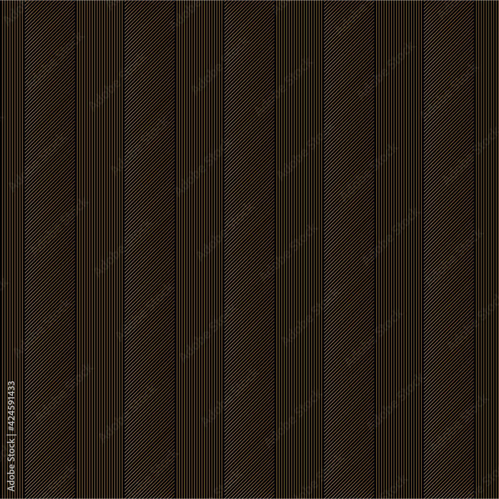 Poster seamless of vertical and diagonal lines pattern. design regular lines gold on black. design print fo