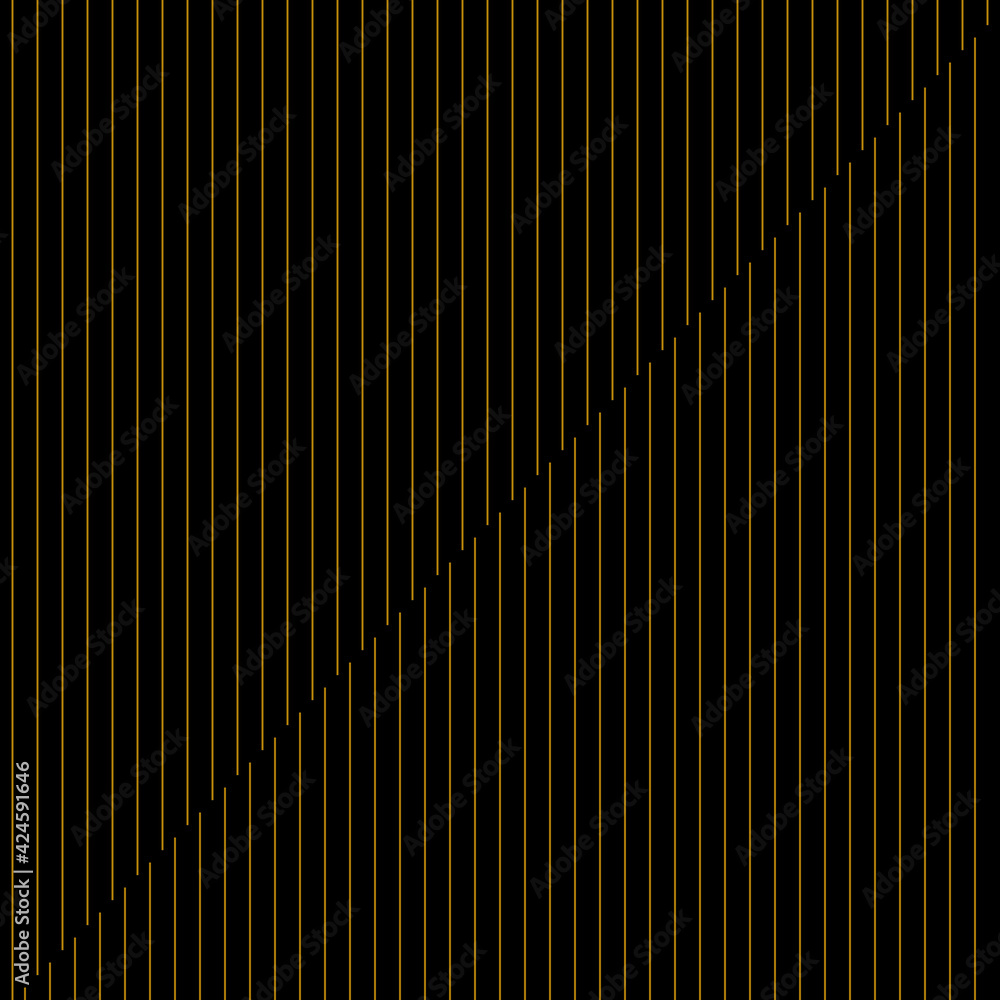 Aufkleber geometric of vertical stripe pattern. design diagonal cuts lines gold on black. design print for ill