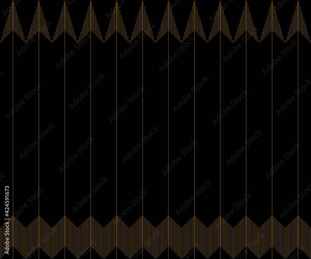 Leinwandbilder geometric of vertical stripe pattern. design regular javelin gold on black. design print for illustr