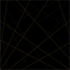 Abstract of diagonal stripe pattern. Design random lines gold on black. Design print for illustration, texture, wallpaper, background. 