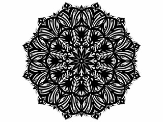 Mandala floral ornament. Digital art illustration