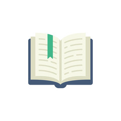 open book flat icon, vector color illustration