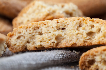 porous cookies baked with oatmeal