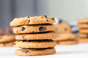 cookies and pieces of chocolate