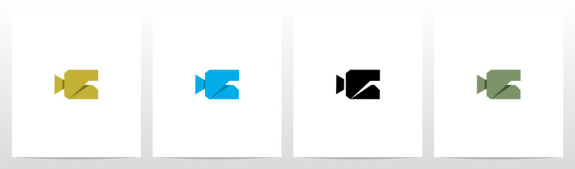  Folded Shape Camera Formed Letter Logo Design G