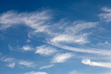 blue sky with lots of clouds
