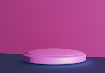 Minimal round podium for product presentation