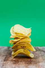crispy chips made from potatoes and deep-fried