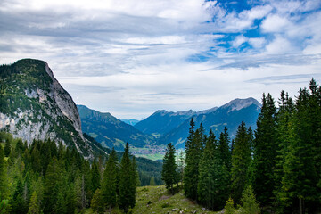 Fototapeta na wymiar mountains and clouds (Ehrwald, Tyrol, Austria)