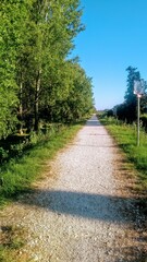 Hiking circuit in the city of Pontedera, province of Pisa, Italy