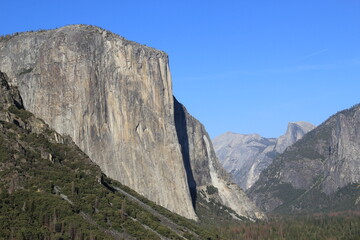 View of the valley and El Capitan in Yosemite National Park, California