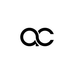 Simple abstract design infinity initial letter AC