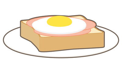 ハムエッグトースト