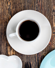 empty dishes and coffee mug