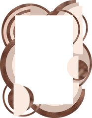 Abstract modern digital wedding frames. Abstract beige and brown backgrounds with copy space. Perfect for wedding invitations, greeting cards, certificates, posters, social media