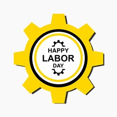 international labor day greeting designs. gear illustration design. design for the template.