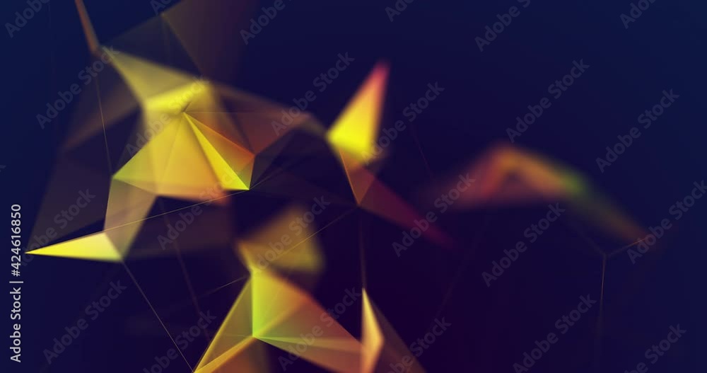 Poster abstract animation with plexus background shapes