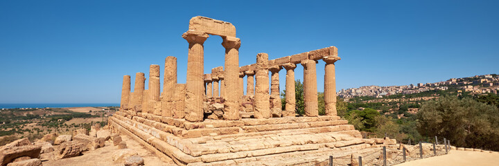 Fototapeta na wymiar Temple of Juno, Temple of Hera Lacinia. Valley of the Temples, Agrigento, Sicily, Italy.