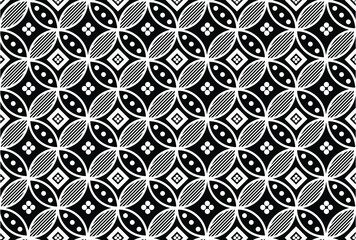 Indonesian batik motifs with very distinctive plant patterns