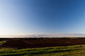 black peat in piles