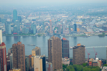 Obraz premium Aerial view of skyscrapers in lower Manhattan