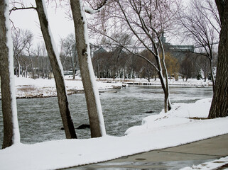 river in winter