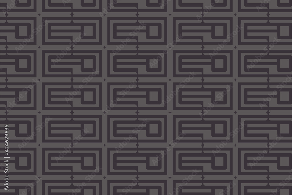 Poster abstract rectangle and square pattern elements with ancient art style use dark grey colors. retro de
