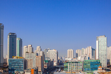 Fototapeta na wymiar High-rise Apartments and Buildings in Cheongna-dong, Incheon, Korea