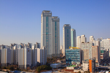 High-rise Apartments and Buildings in Cheongna-dong, Incheon, Korea