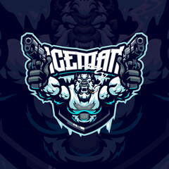 Iceman Mascot logo template