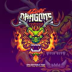 Dragon Mascot logo template