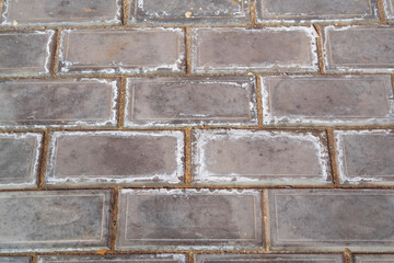 Old tile road close-up, texture and background for design, used for 3d models